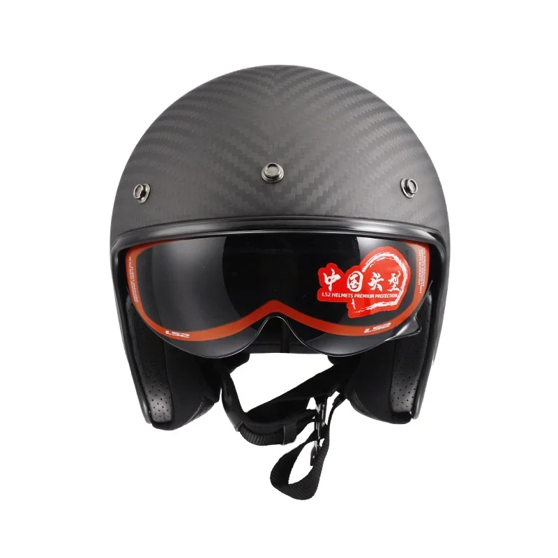 

LS2 OF601 Carbon BOB C Vintage Motorcycle Helmet Retro Open Face Scooter Motorbike Helmet ECE Approved