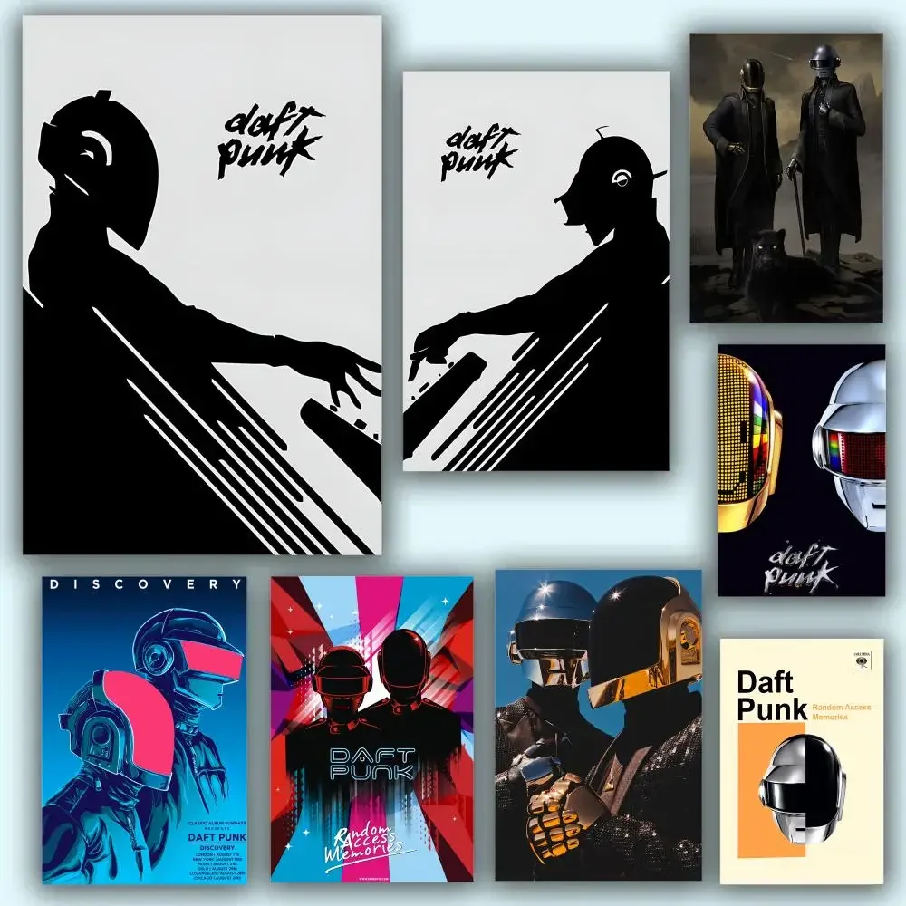 

D-Daft P-PunkS Band Around The World Poster HD Waterproof PVC Wall Art - Aesthetic Removable For Office Home Bedroom