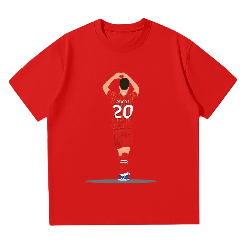 

Diogo Jota Love Heart Graphic Print T-shirts for Women/Men Commemorative Clothing Sports Fans Gift Tees Loose Casual Tshirt Tops