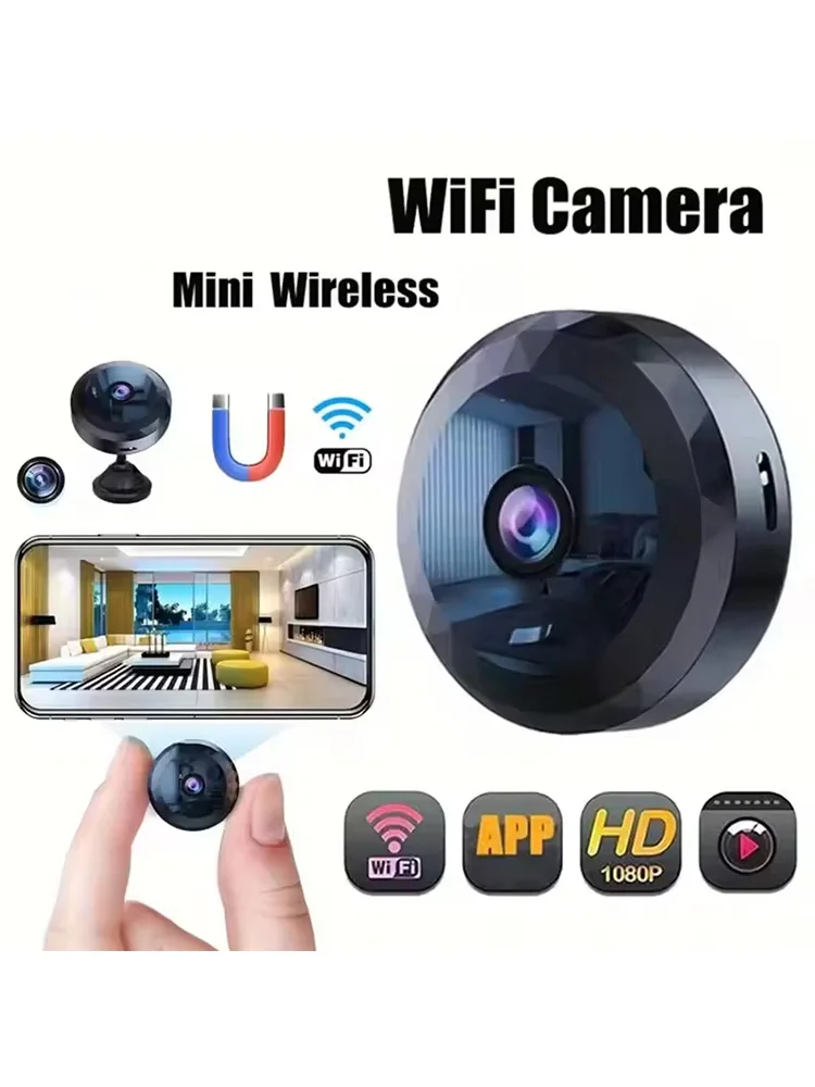 Miniaturowa kamera WiFi HD 1080P Niania Elektroniczna Wewnętrzna Bezpieczeństwo Monitoring Nocny Wizjer Kamery IP Rejestrator Audio Wideo — zdjęcie 2