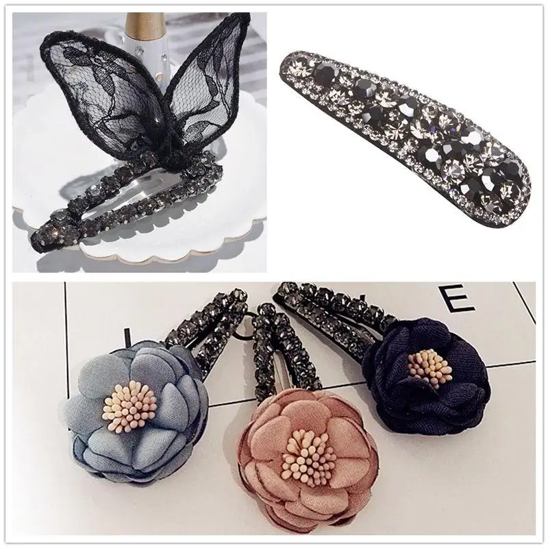 Nickel Plated Hair Clips Silver Water Drop Barrette DIY Craft Styling Clips for Making Hair Accessories
