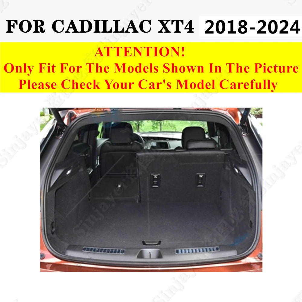 Custom Full Set Car Trunk Mat For Cadillac XT4 2024 2023 2022 2021 20 2019 2018 Rear Cargo Liner Auto Tail Boot Tray luggage Pad