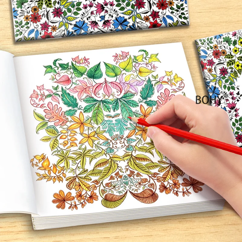 1 Benson Series Secret Realm Adult Decompression and Meditation Coloring Book, 24 Pages of Theme Line Draft Patterns, Good Gift