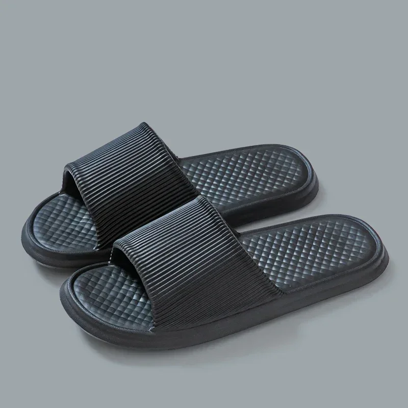 New Summer Concise Men Slippers Couple Indoor Non-slip Soft Sole Slides Lithe Cosy Sandals Women Shoes Ladies\' Home Flip Flops