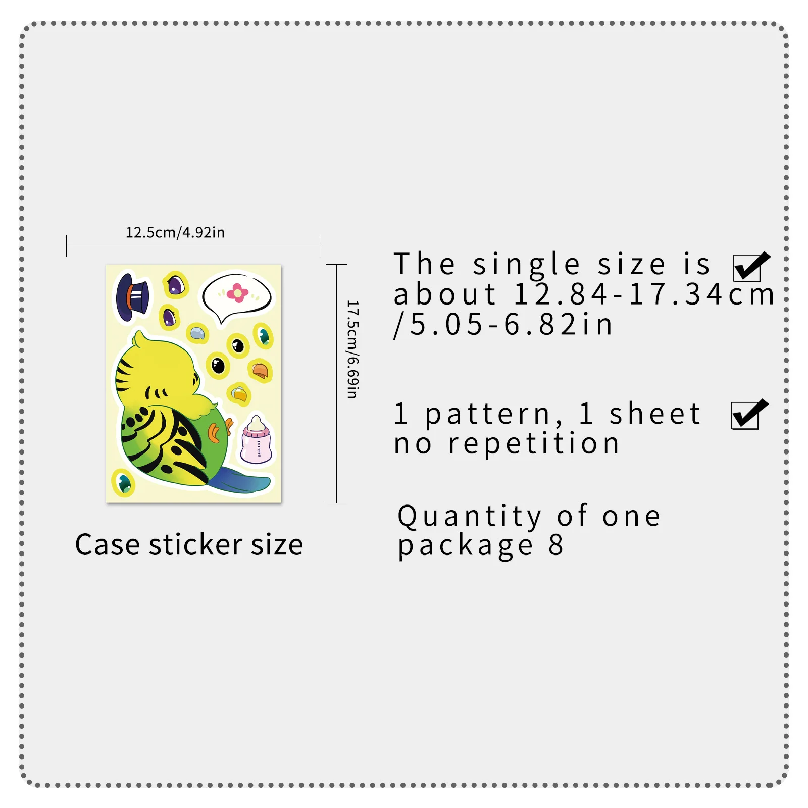 8/16/24PCS Cartoon Parrot Face Swap Stickers Make a Face DIY Decals for Stationery Notebook Bird Lover  Party Favor Gift
