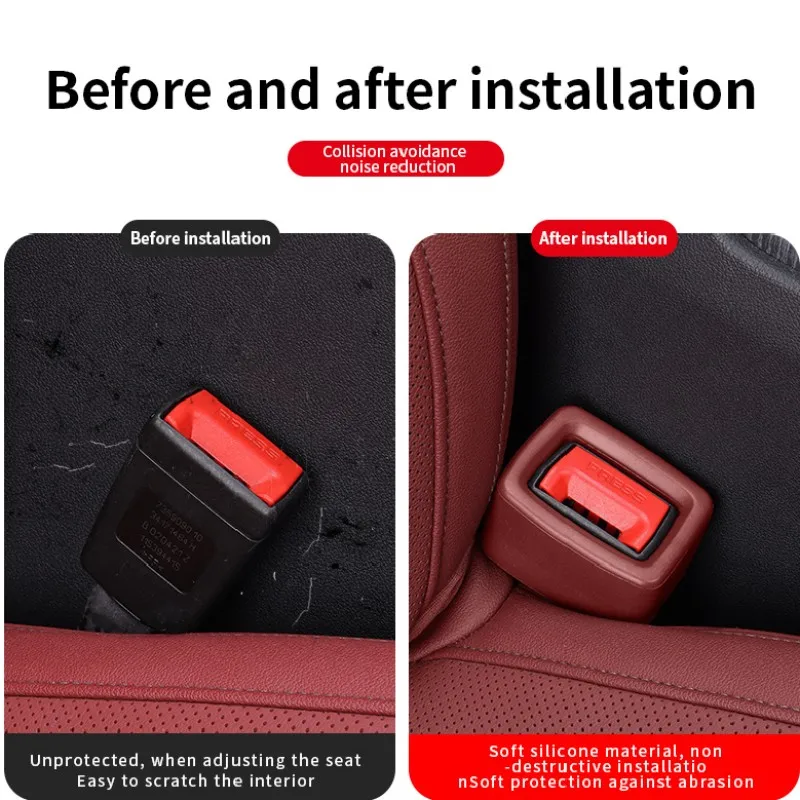 

Universal Car Seat Safety Belt Button Insertion Card Cover Anti-collision Protection Holder Cover Interior Modification Supplies