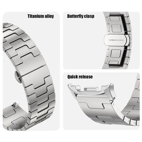 Imagen 2 del producto Correa de titanio para Samsung Galaxy Watch 8/8, pulsera clásica para hombre, Correa de Metal de lujo para Samsung Ultra 2025 Galaxy Ultra 47 Correa