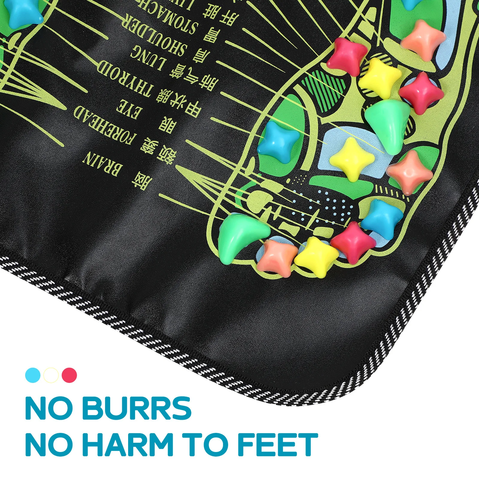 Masajeador de acupuntura para el cuidado de los pies, estructura Simple, fácil de usar, para alivio de tensión de la suela del pie, estera de masaje, masajeador de piedra, 1 Uds.