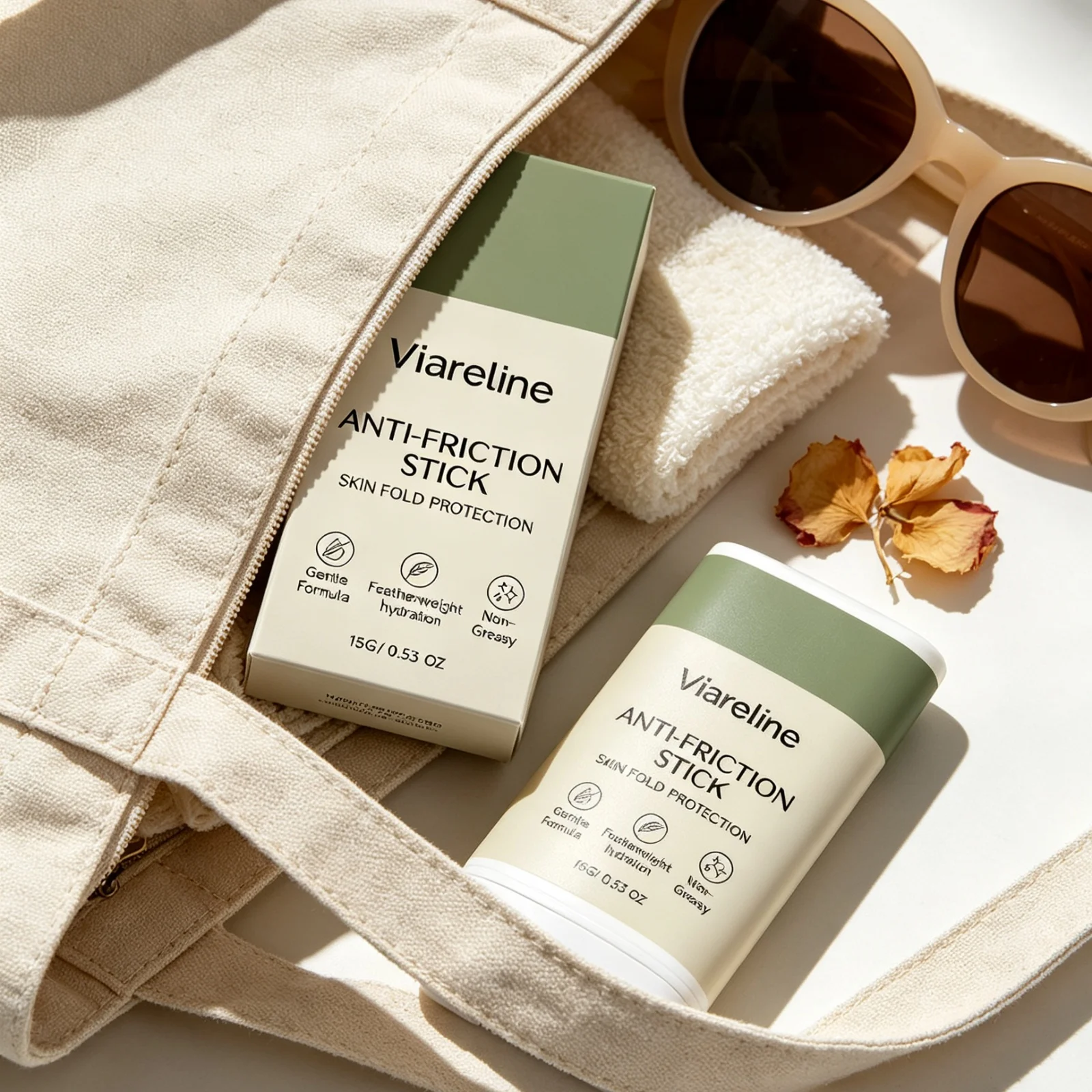 Viareline Skin Anti Friction Stick Soothes Surface Redness Slow down Dry Tight Moisturizing Refreshing Not Heavy Body Care Paste