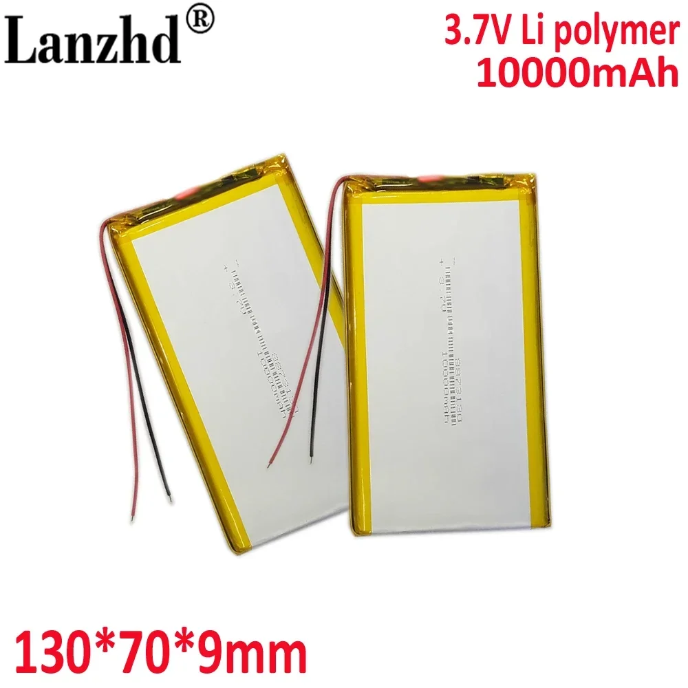 3.7V lithium battery 8870130 8873129 9070130 1070130 For LED table lamp mobile power tablet bank  DIY battery 10000mAh