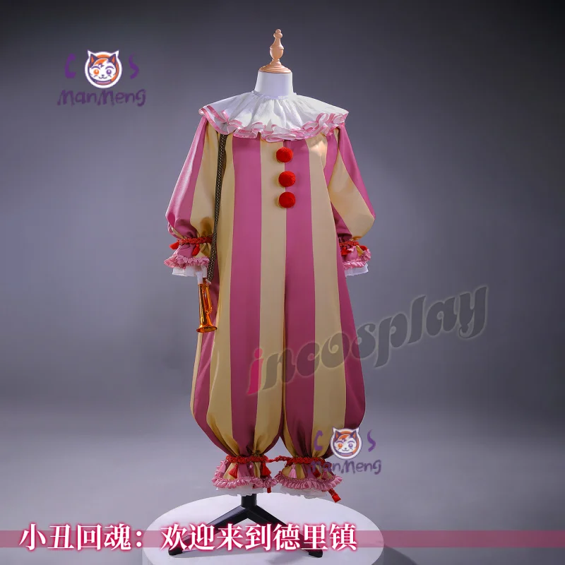 

Joker Cosplay Costume Movie Derry joker IT Children's Halloween Cute Uniform Men Women New jumpsuit Props Accessories Suit