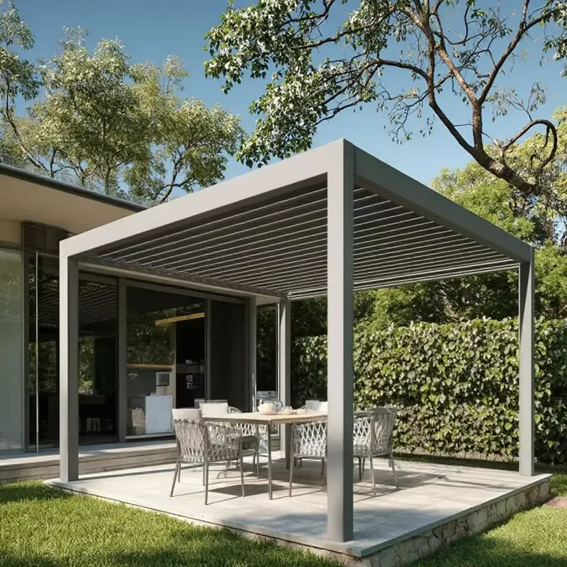 Electric Remote Control Patio Roof System Outdoor Aluminum Gazebo Side Awning Sun Shade Sail Car Awning Durable Aluminum