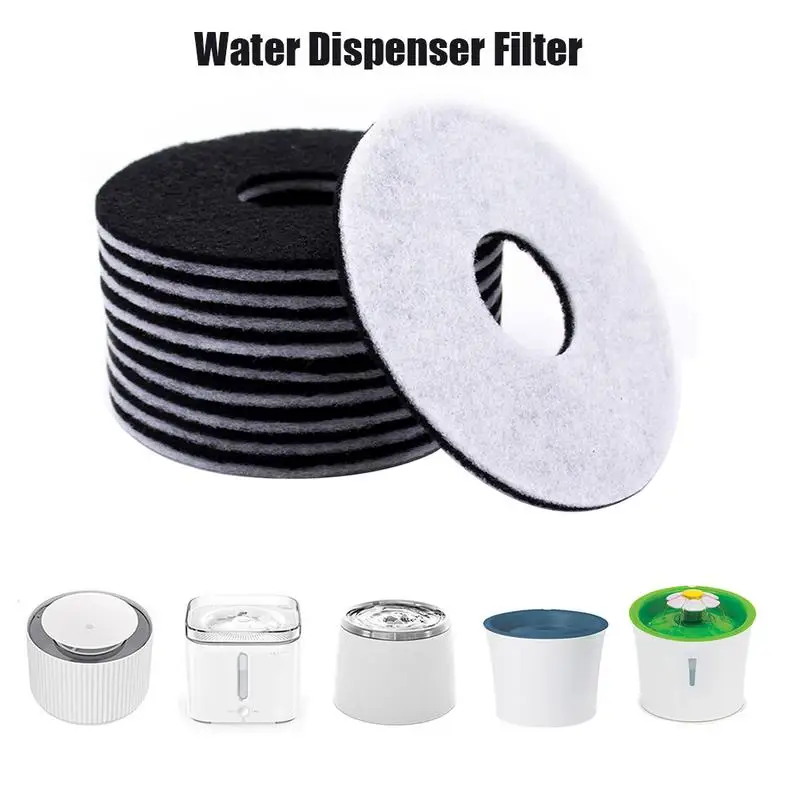 10PCS Activated Carbon Filter For Cat Dog Automatic Water Fountain Feeder Replacement Drinking Dispenser Filter Accessories