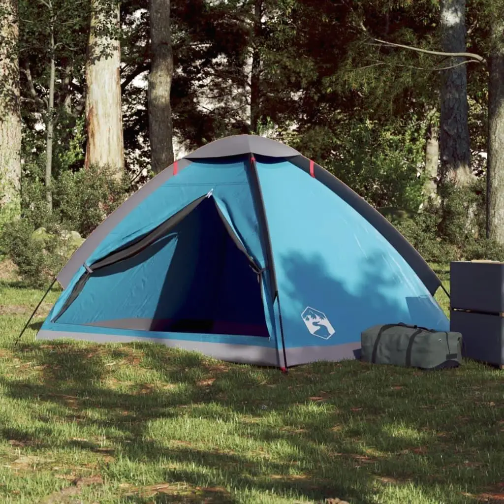 Waterproof 2-Person Dome Camping Tent - Blue Outdoor Shelter for Hiking & Backpacking