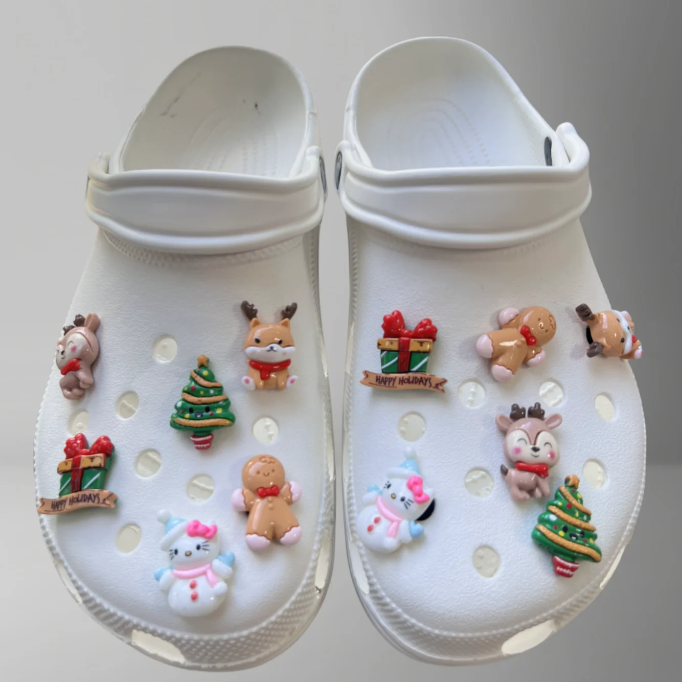 Kerstvakantie Schoen Charmes Set Afneembare Diy Gat Schoenen Gesp Prachtige Gepersonaliseerde Volwassenen Jongens Meisjes Vrouwen Party'S Favor