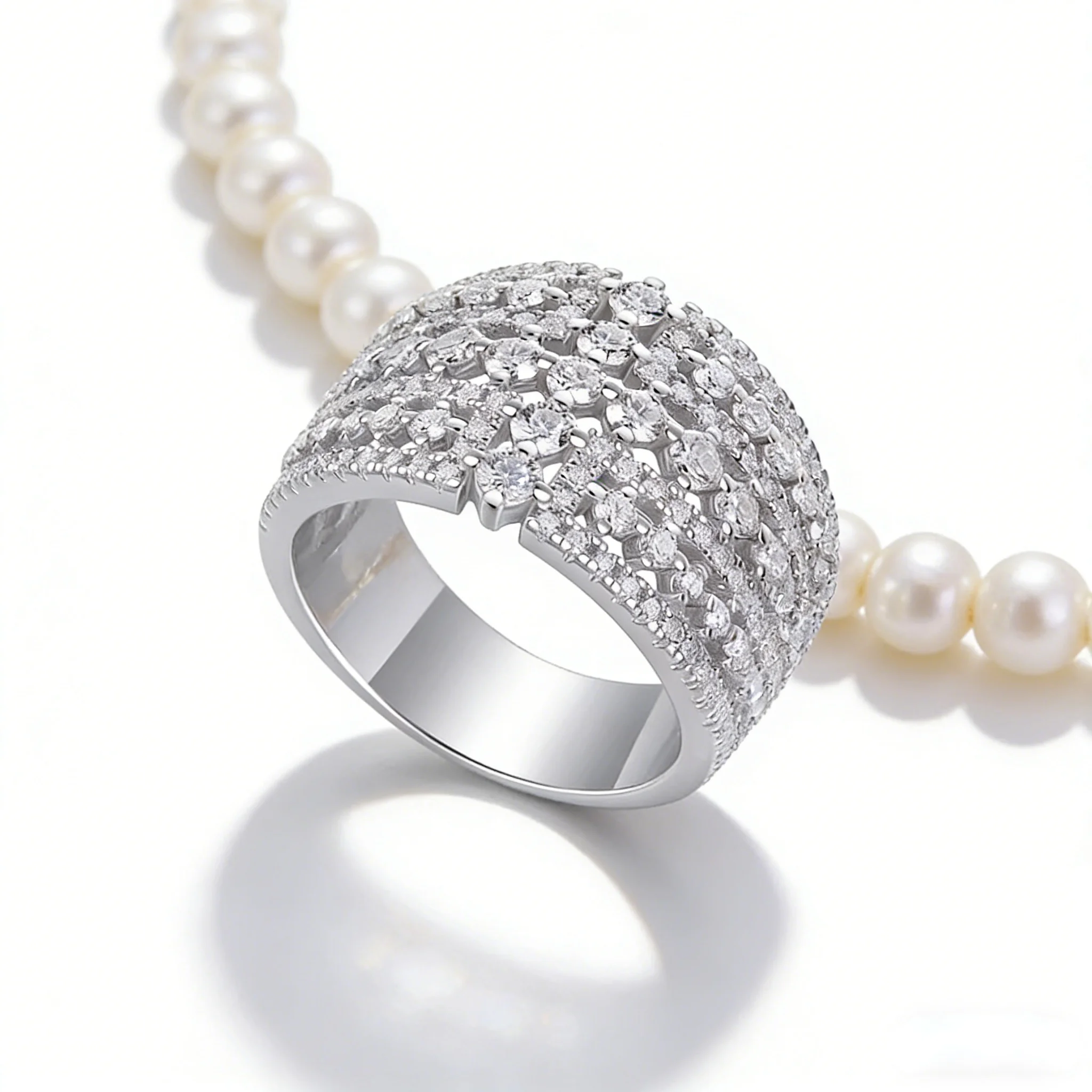 

925 Sterling Silver Wide Face Real Morganite Diamond Cross Ring Fine Jewelry Wedding Band gift Cocktail Party Women Ring