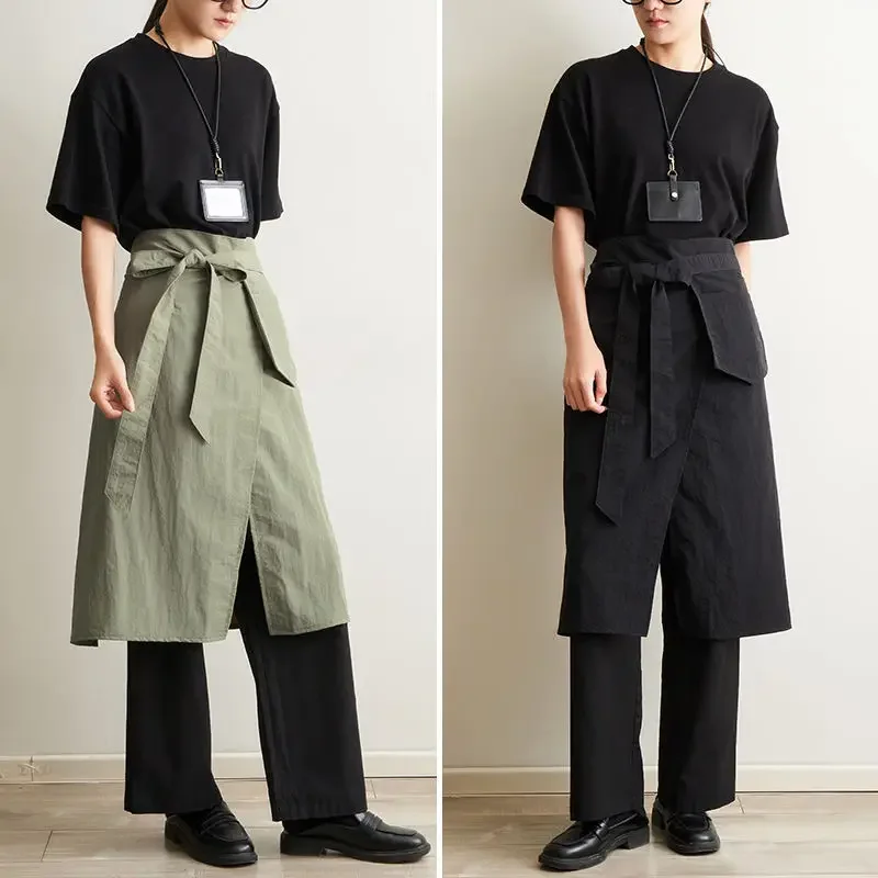 

Custom Logo Printed Apron For Coffee Shop Baking Pottery Staff Waterproof Workwear Restaurant Uniform