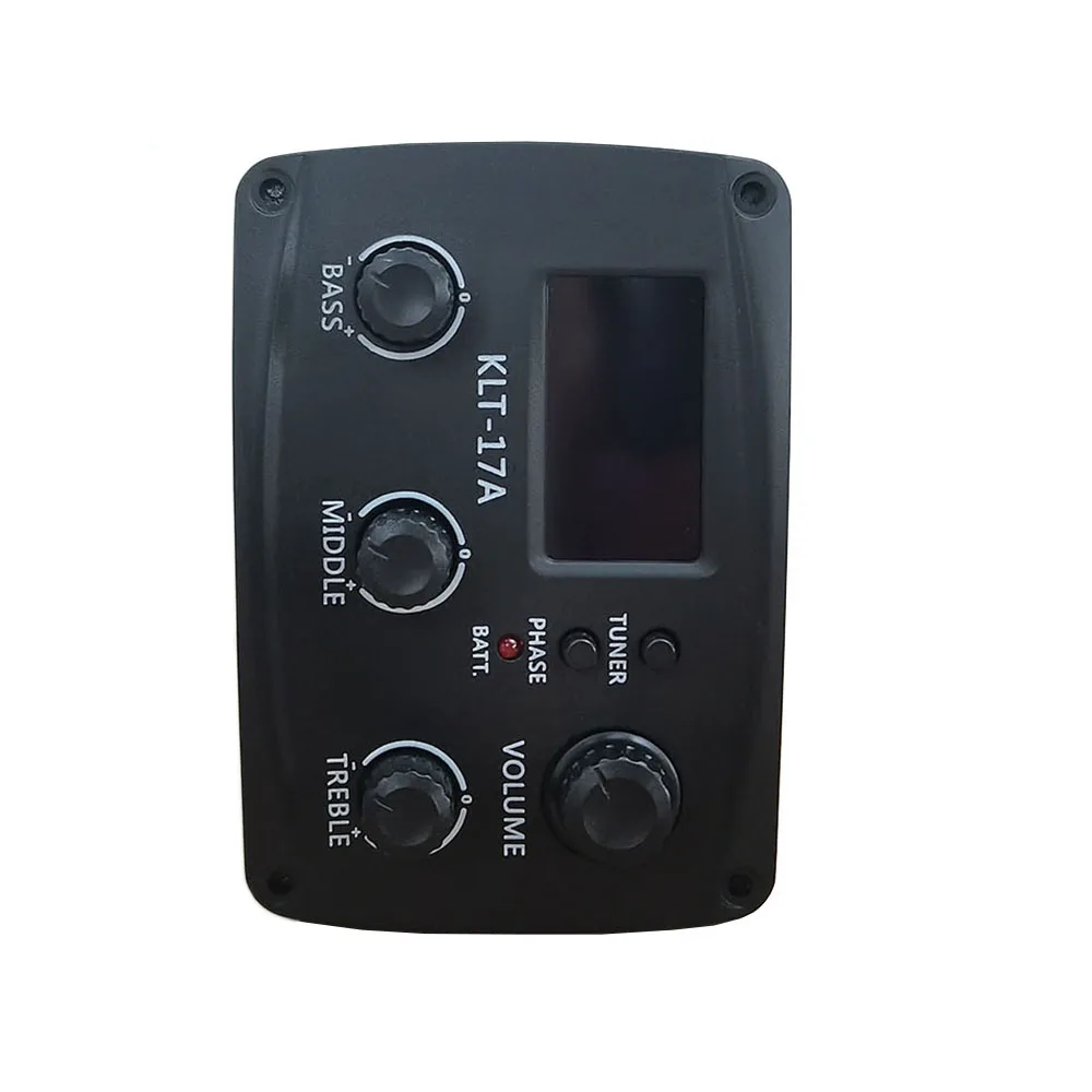 KLT-17A Akustikgitarren-EQ-Vorverstärker 70 x 48 mm mit digitalem Procedding-Tuner, 3-Band-EQ-Equalizer mit Tuner, Gitarren-Tonabnehmer – Detail 6