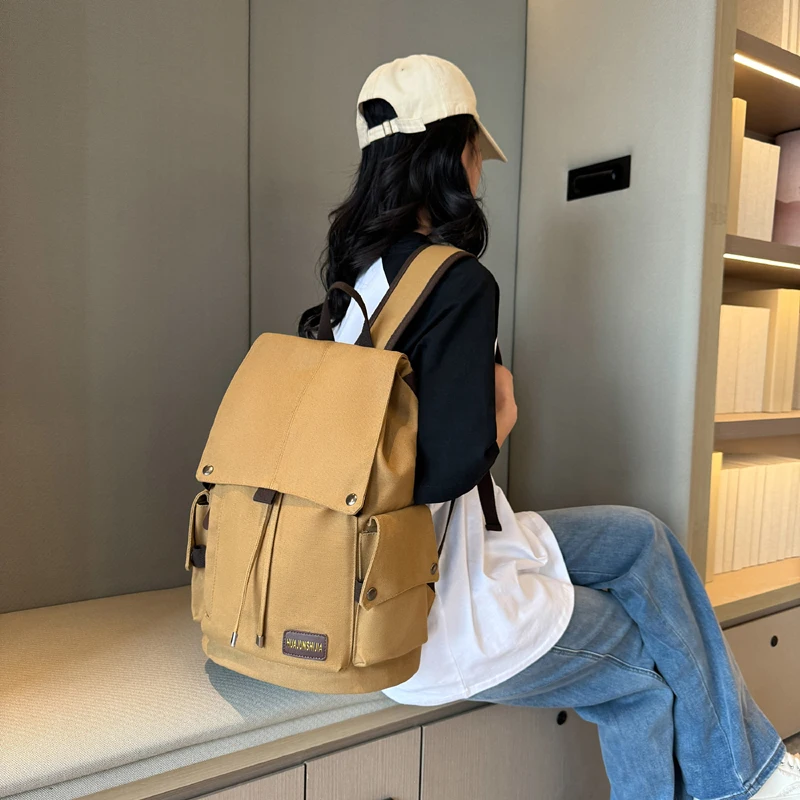 

Школьный рюкзак для студентов, милая школьная сумка для женщин, рюкзак с клапаном, 2024, модные дорожные сумки Sac Homme Cuir для мужчин