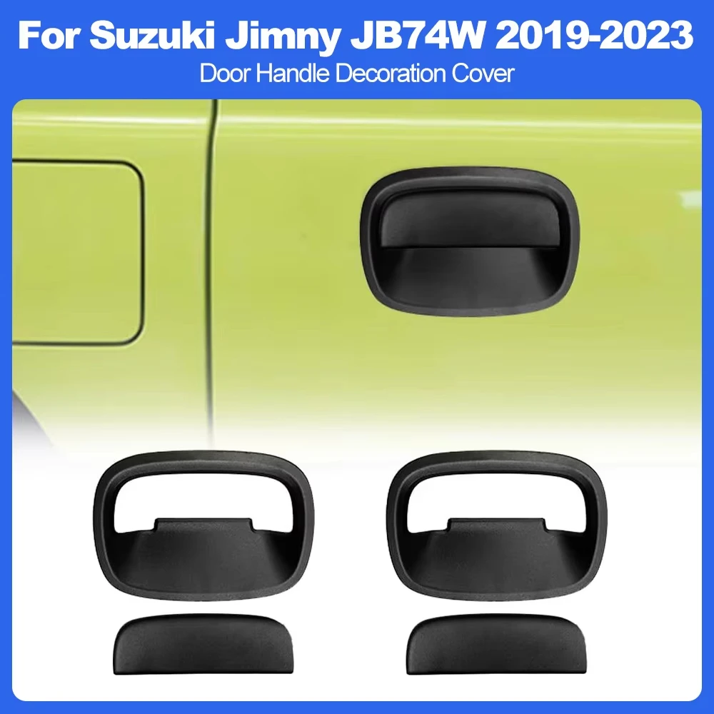 

Front Door Handle Decoration Cover Rear Door Handle Sticker Exterior Handle Cover,Suitable for Suzuki Jimny JB74W 2019-2023
