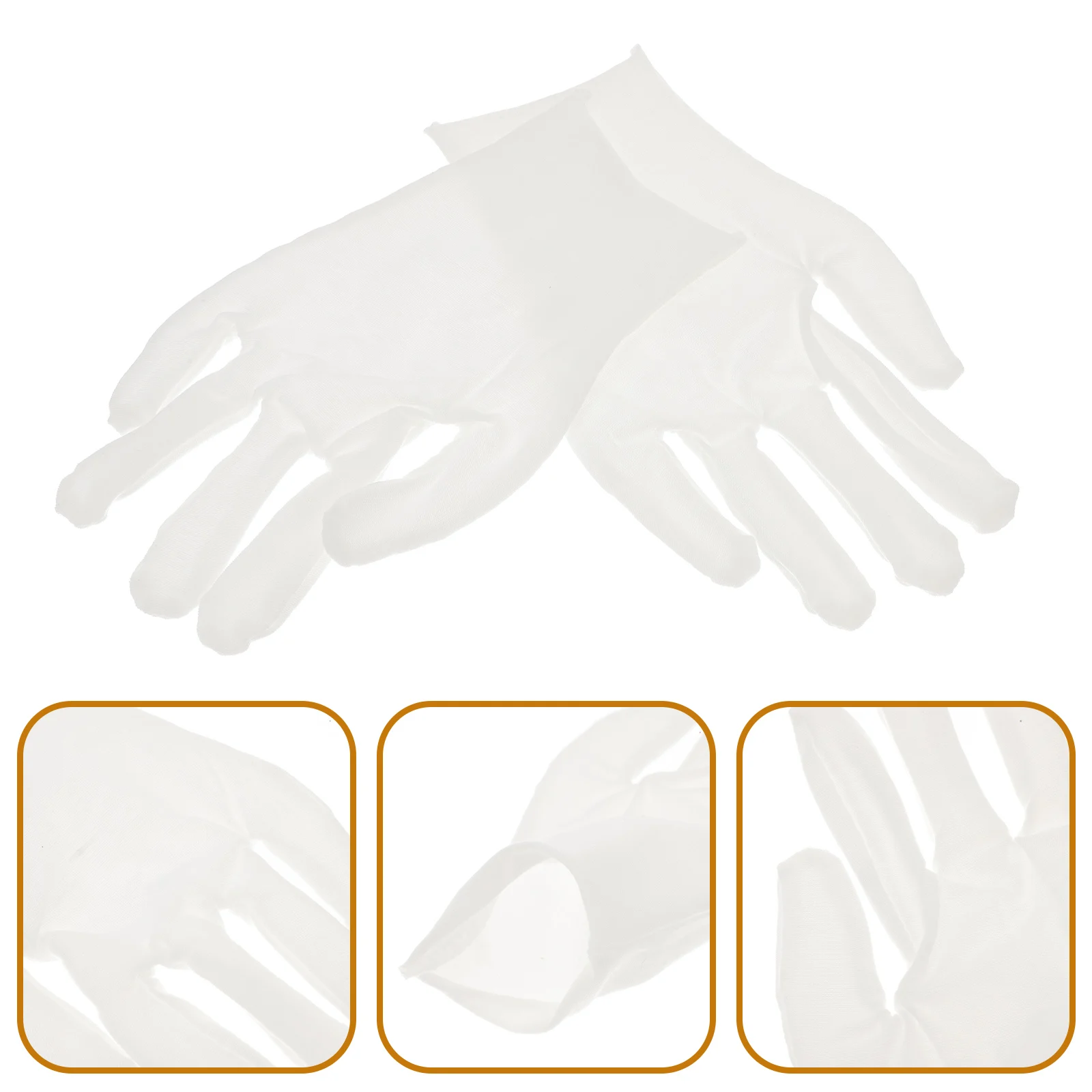 

12 Gloves White Moisturizing Stretchy Safety Work Gardening Industrial
