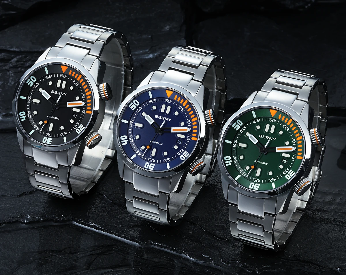 BERNY 20Bar Diver Männer Mechanische Uhr Miyota 8215 Super Leucht Saphir Schwimmen Automatische Selbst Wind Silikon Männer Armbanduhr – Detail 16
