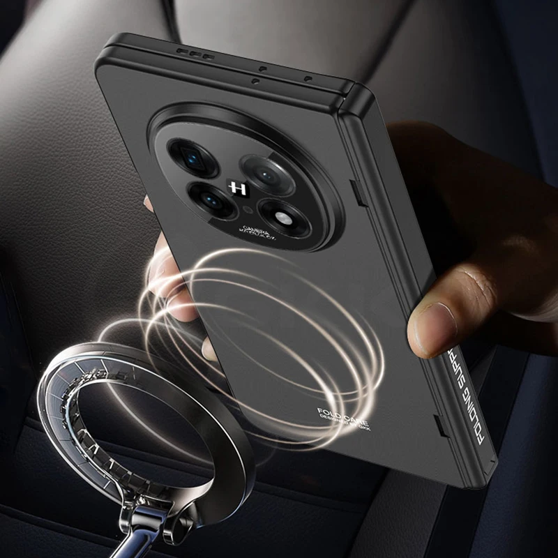 Magnetyczne etui z zawiasem i podstawką do OPPO Find N5 Magnetyczne szkło ochronne na ekran z bezprzewodowym ładowaniem do etui Oppo Find N5 — zdjęcie produktu 3