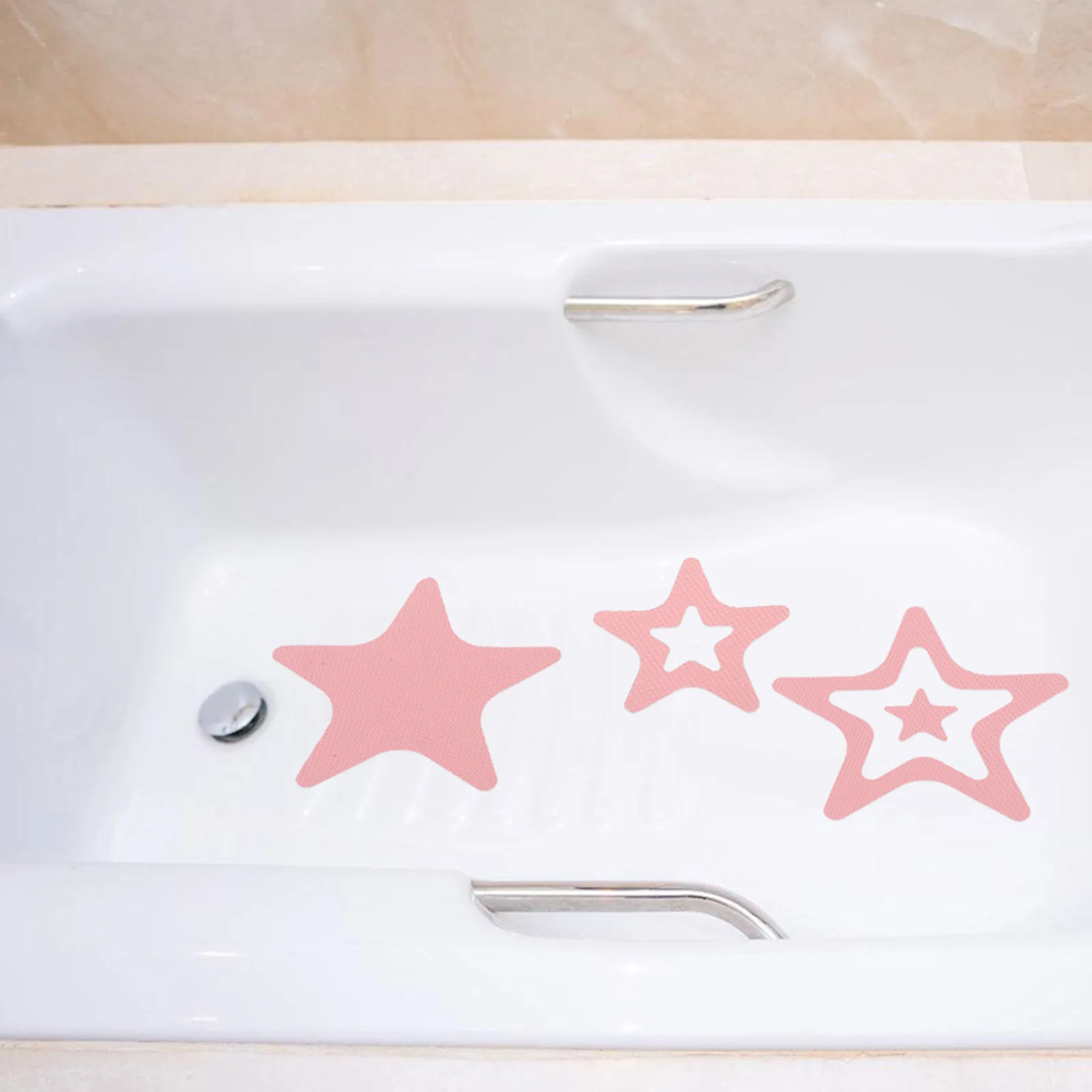 Non Slip Bathtub Stickers 24Pcs Cartoon Star Shower Floor Decals Bathroom Safety Grip for Kids Adults
