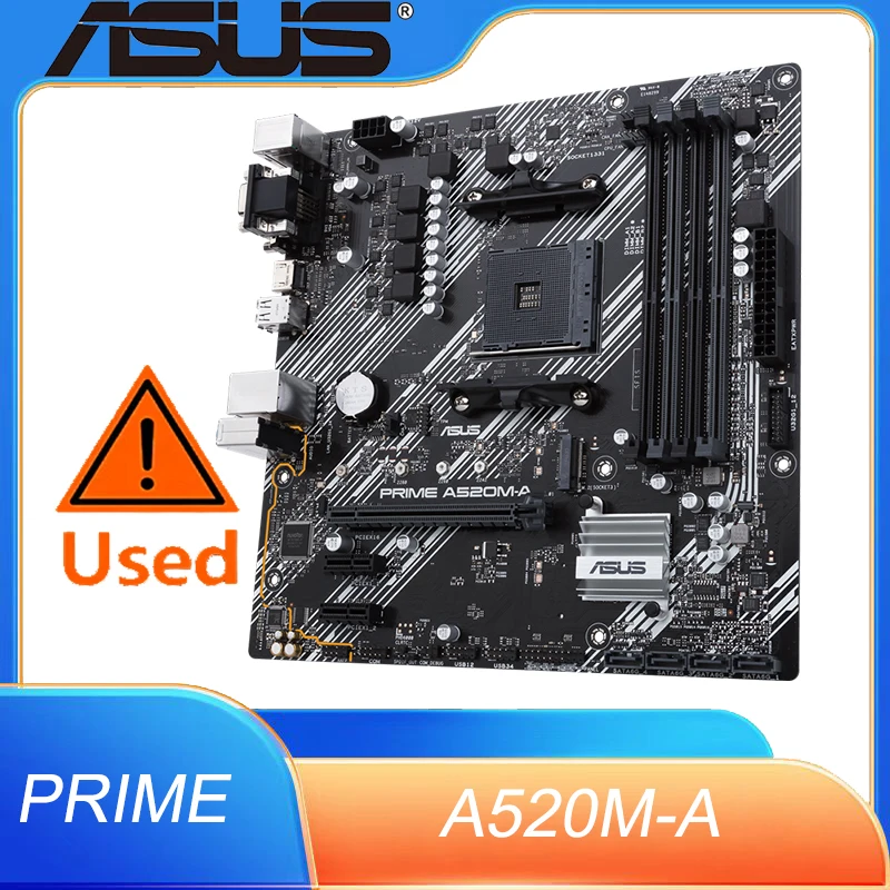 

Материнская плата ASUS PRIME A520M-A AM4 4*DDR4 128G VGA+DVI+HDMI M-ATX