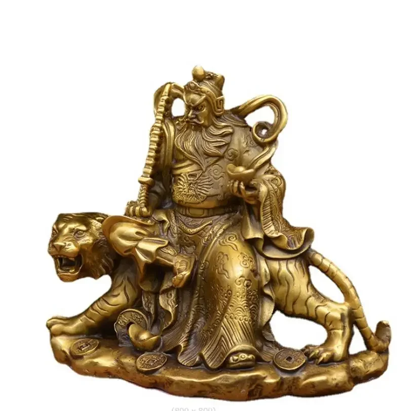 

Brass small tiger god of wealth Zhao Gongming auspicious bronze ornaments