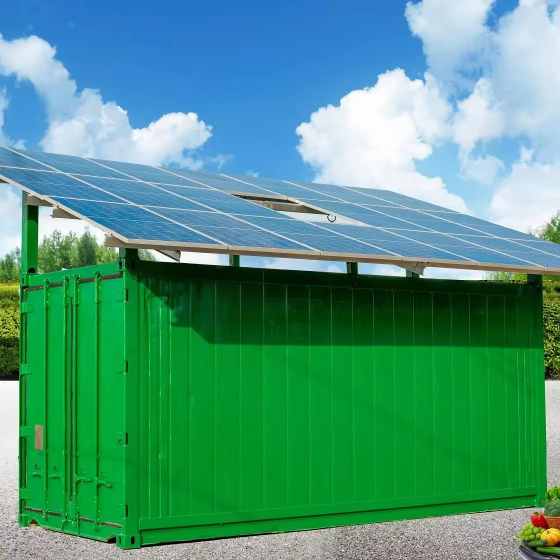 FOODLINE Mobile Wheel Solar Refrigerated Container Lockable Casters Easy Relocate Outdoor Market Food Stall Storage