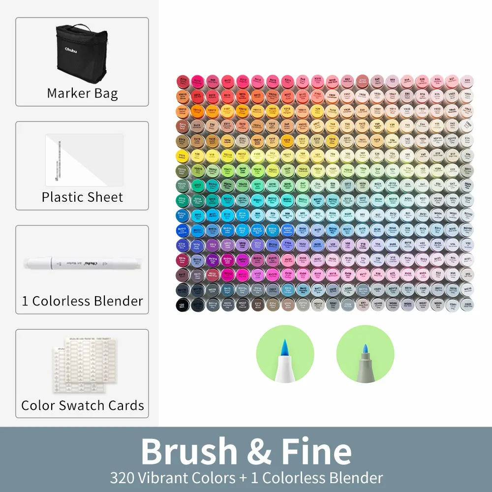 Ohuhu Honolulu B Marker Pen Set Kleur Markers Alcohol Art Markers Hervulbare Dual Tips Schetsen Tekening Manga Schoolbenodigdheden