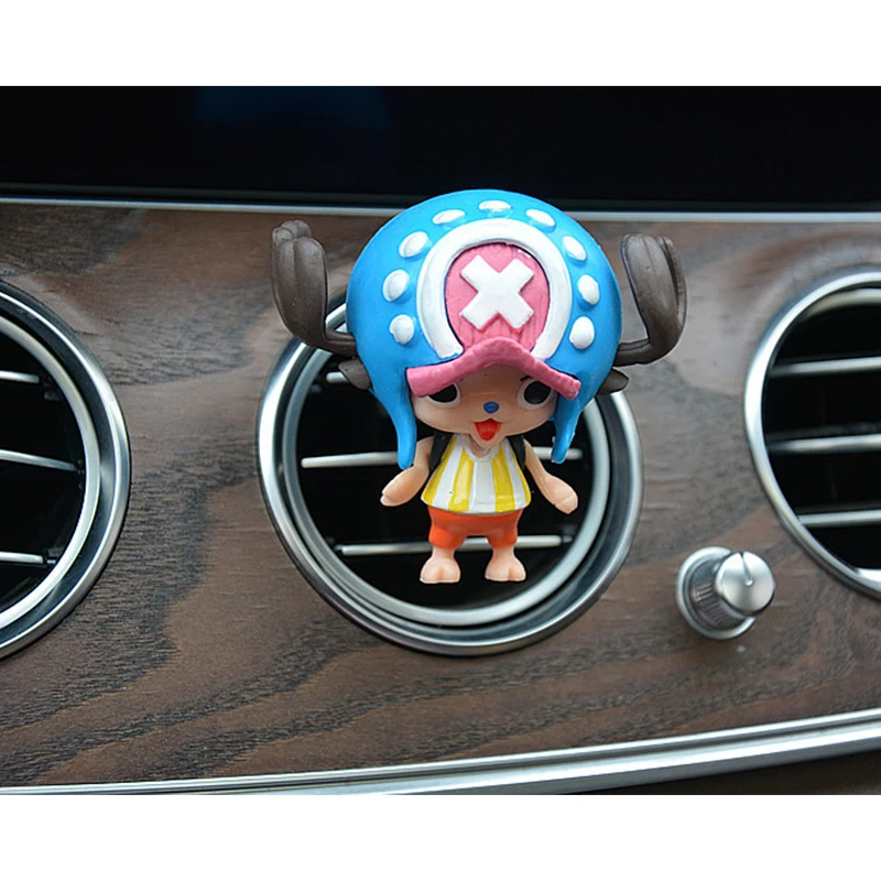 Anime One Piece Car Air Outlet Fragrance Decoration Luffy Zoro Ace Chopper Action Figure Figurine Model Ornamen Car Aromatherapy