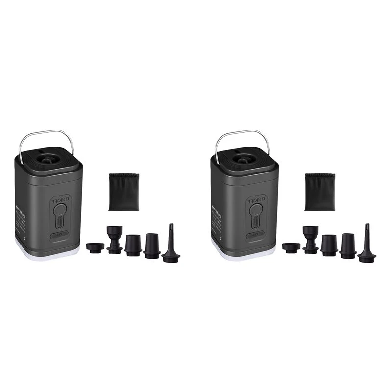 ABXN-2X Electric Air Pump Portable Wireless Air Compressor Inflator/Deflator Pumps For Inflatable Cushions Boat Swimming Ring