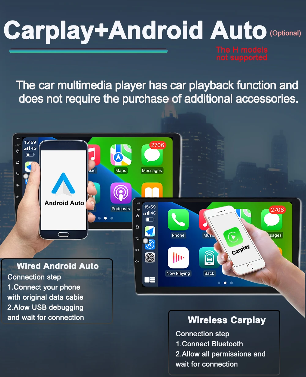 راديو السيارة أندرويد 15 شاشة Carplay لتويوتا كامري 7 XV 40 50 2006 -2011 الوسائط المتعددة الملاحة فيديو Autoradio ستيريو NO 2din #5