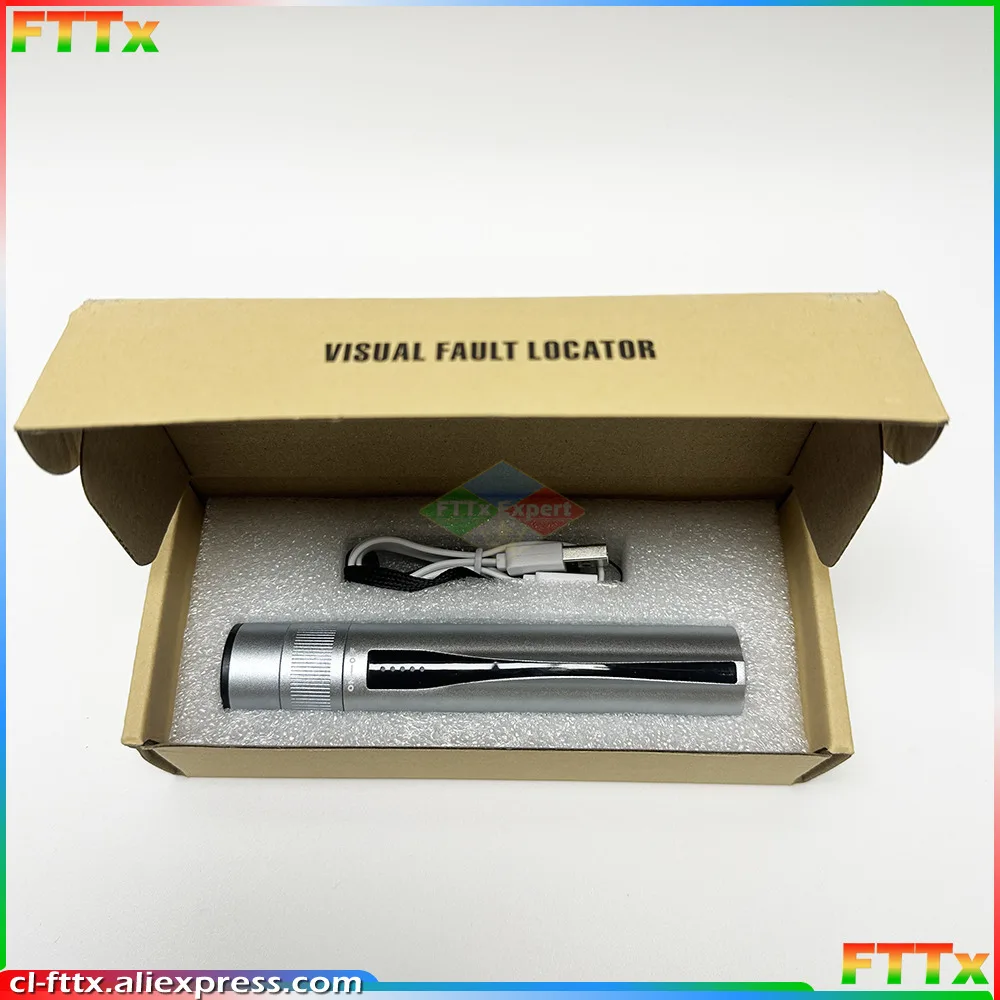 NEW 5-30mW Optical Fiber Red Laser Pen 20Km 30Km Optic Red Light Source Visual Fault Locator USB Charging VFL SC/FC/ST Connector