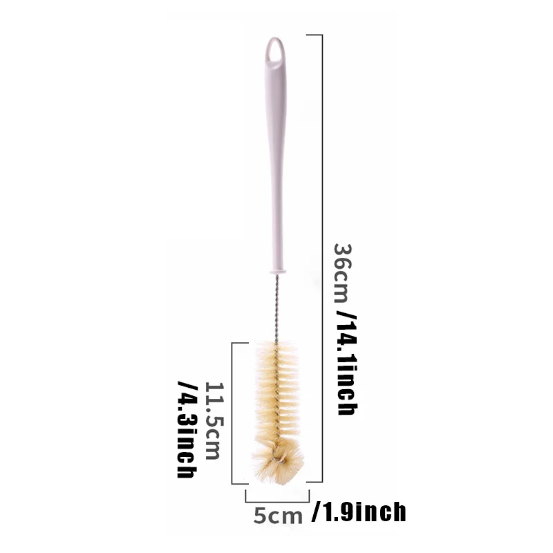 Long Handle Bottle Brush Nylon Spiral Cleaning Brushes Straws Glasses Tube Practical Clean Tools
