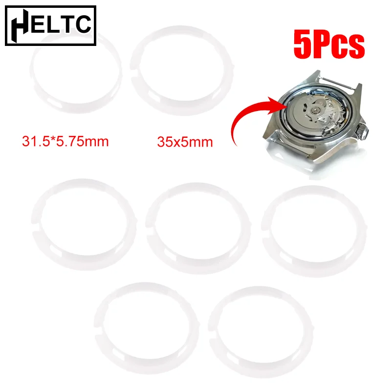 5 قطعة/الوحدة البلاستيك الدعامات ل NH35 NH36 حركة حلقة حامل ساعة إصلاح تحديد أجزاء ساعة اكسسوارات ساعة إصلاح تحديد أجزاء