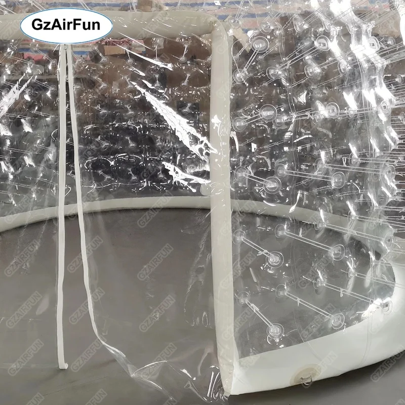 New GZAIRFUN X-1622 Inflatable Bubble Dome Tent for Hot Tub Round Crystal Transparent Camping Tent with 3-Year Warranty