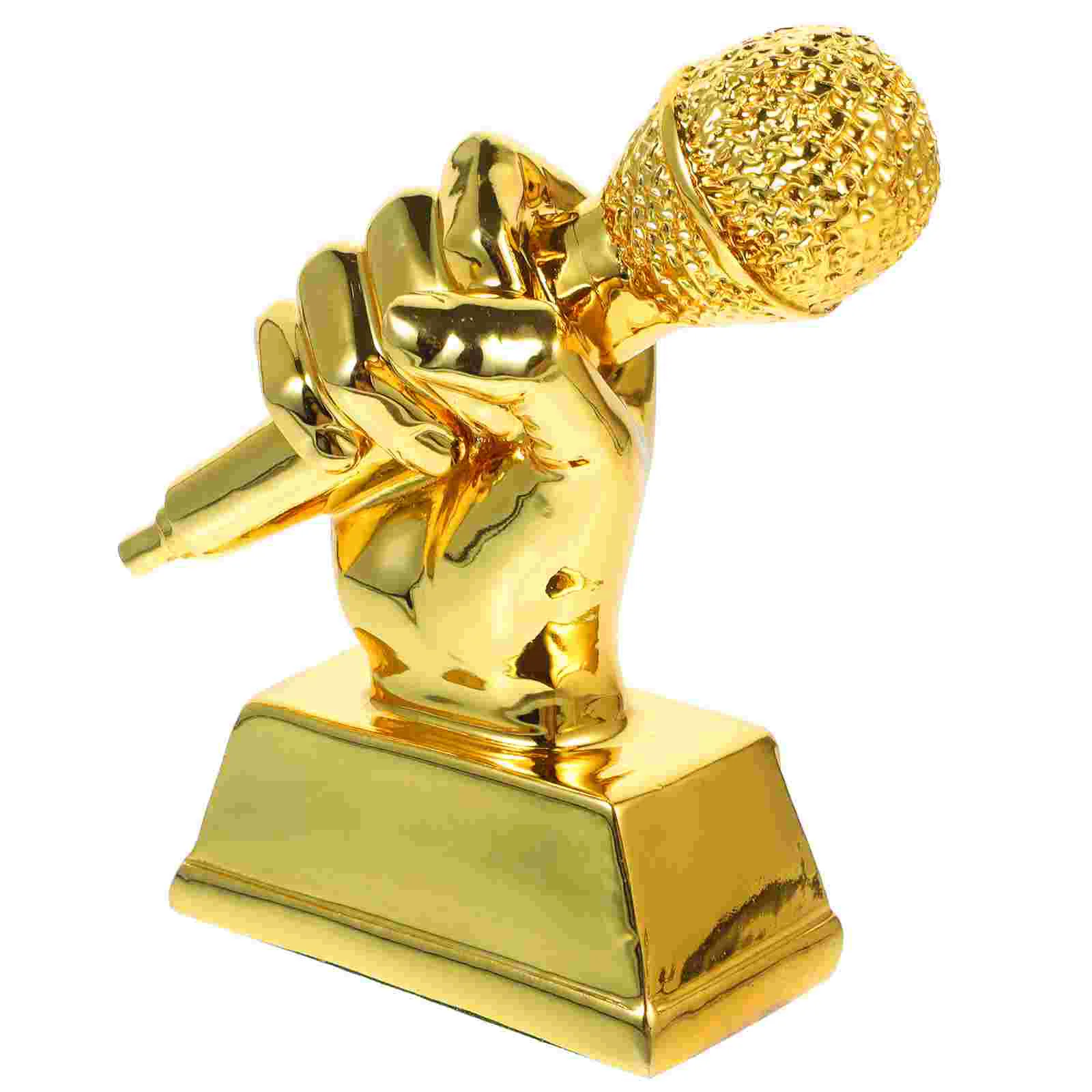 

Prize Microphone Trophy Mini Resin Singing Award Music Contest Kids Competition