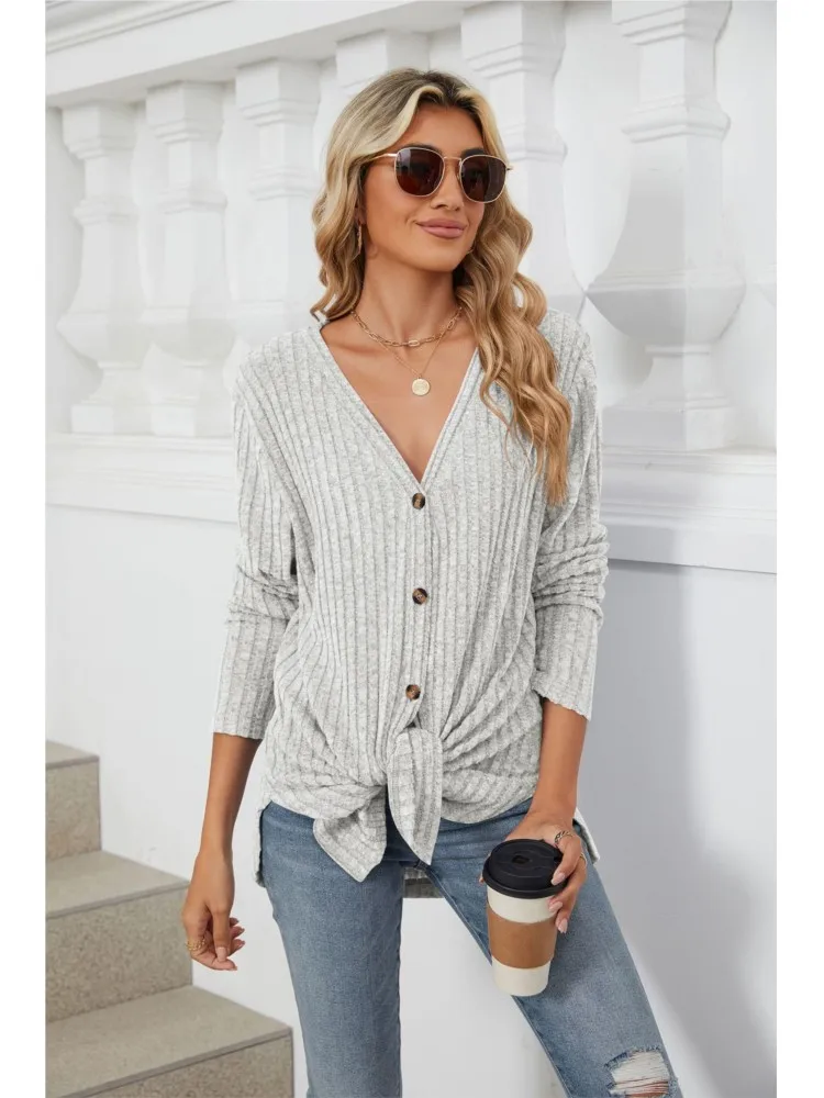 

2025 Spring Autumn New Women's Clothing Solid Color Long Sleeve Fashion Button Cardigan Knitted Woolen Coat For Women