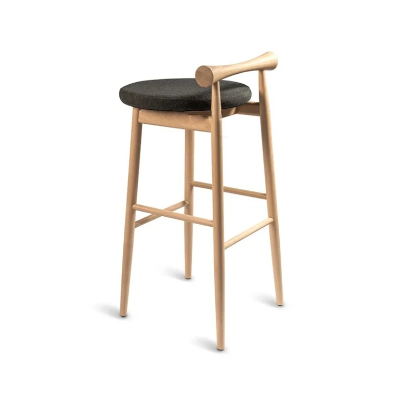 

Wooden Minimalist Bar Stools Back Commercial Solid Wood Bar Stool Height Chairs Nordic Modern Silla De Barra High End Furniture