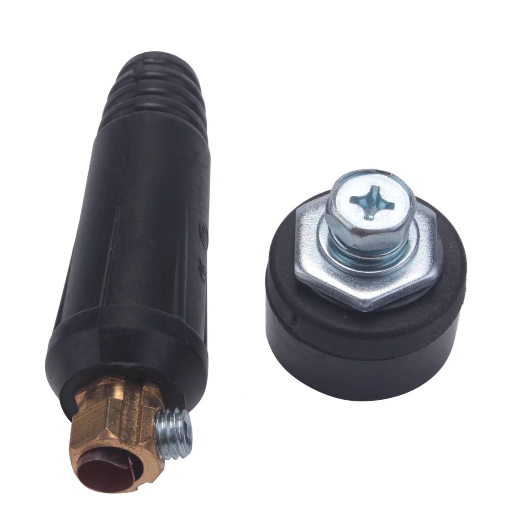 Conector de Cable de máquina de soldadura eléctrica de estilo europeo negro, enchufe de conector rápido DKJ 10-25, 1 Juego