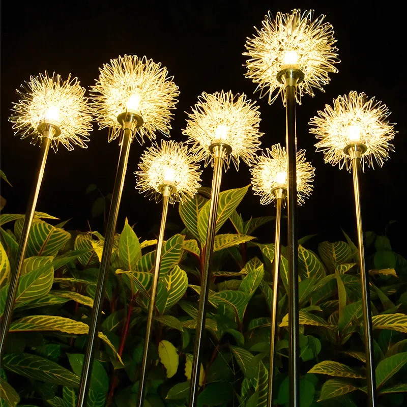 Outdoor Solar Garden Lights Dandelion Reed wheat Flowers IP65 Waterproof Decoration Light for Garden Lawn Yard Wedding