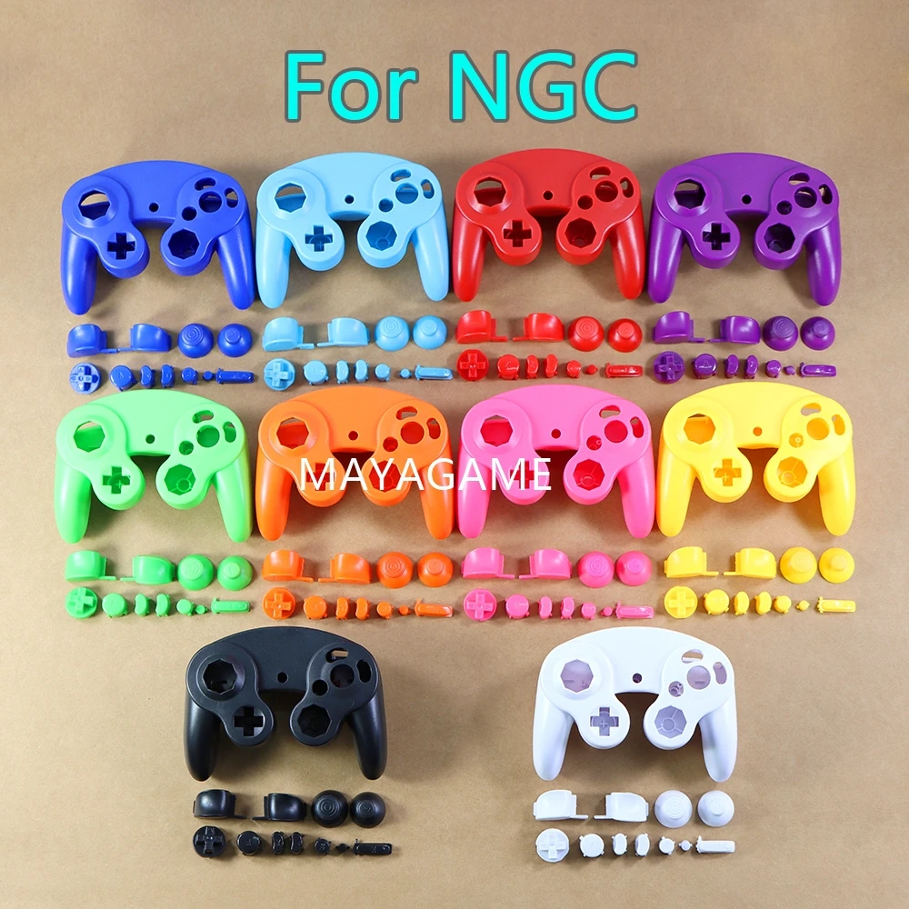 10sets Front Back Shell Housing Cover Case With ABXY L R Z Dpad Button For Gamecube Handle For NGC Controller Replacement