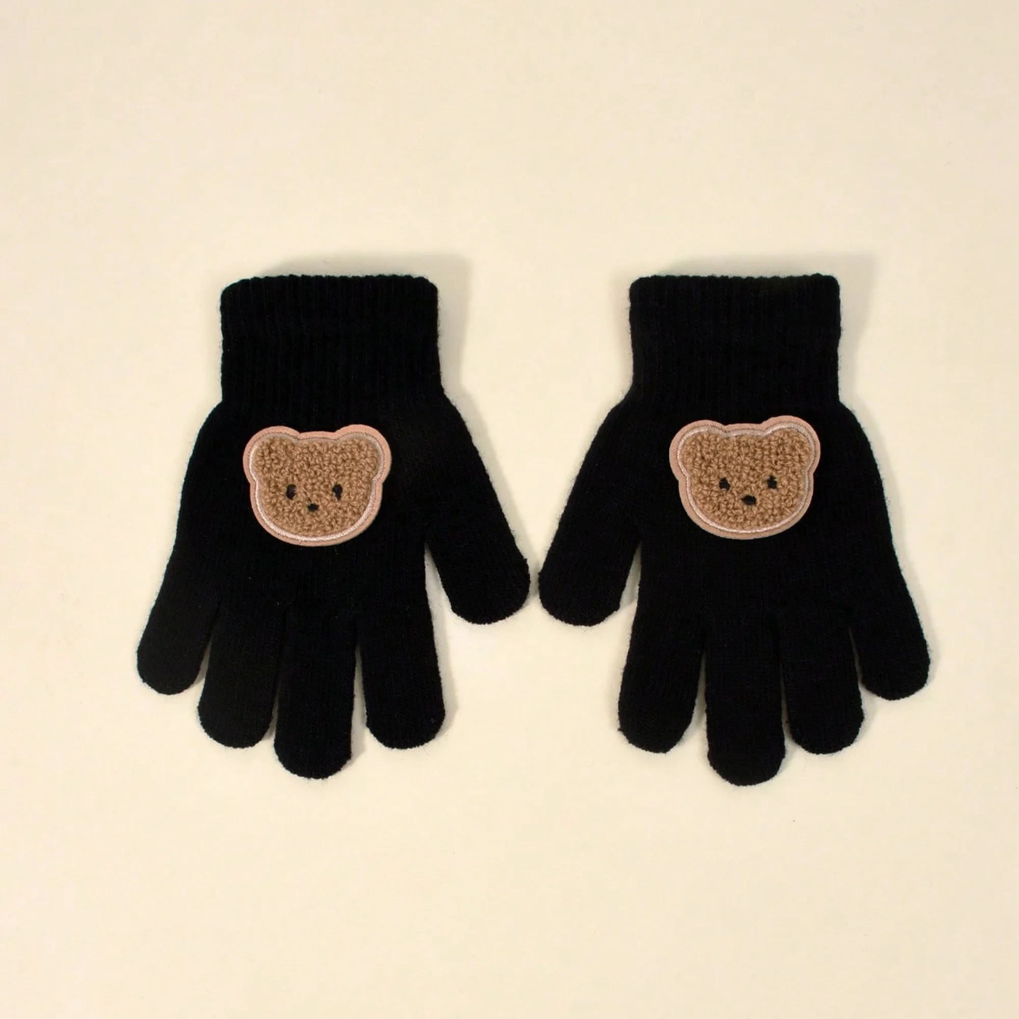 1 Piece [1-12 Years Old] Children's Cartoon Cute Patterned Elastic Knit Gloves, Available in Various Sizes and Colors, Autumn and Winter Cold-Proof and Warm Gloves, Children's Single-Layer Lightweight High-Elastic Gloves, Autumn and Winter Windproof Gloves, Suitable for Daily Casual Wear and Outdoor Activities, Commuting, Hiking, and Cold Protection