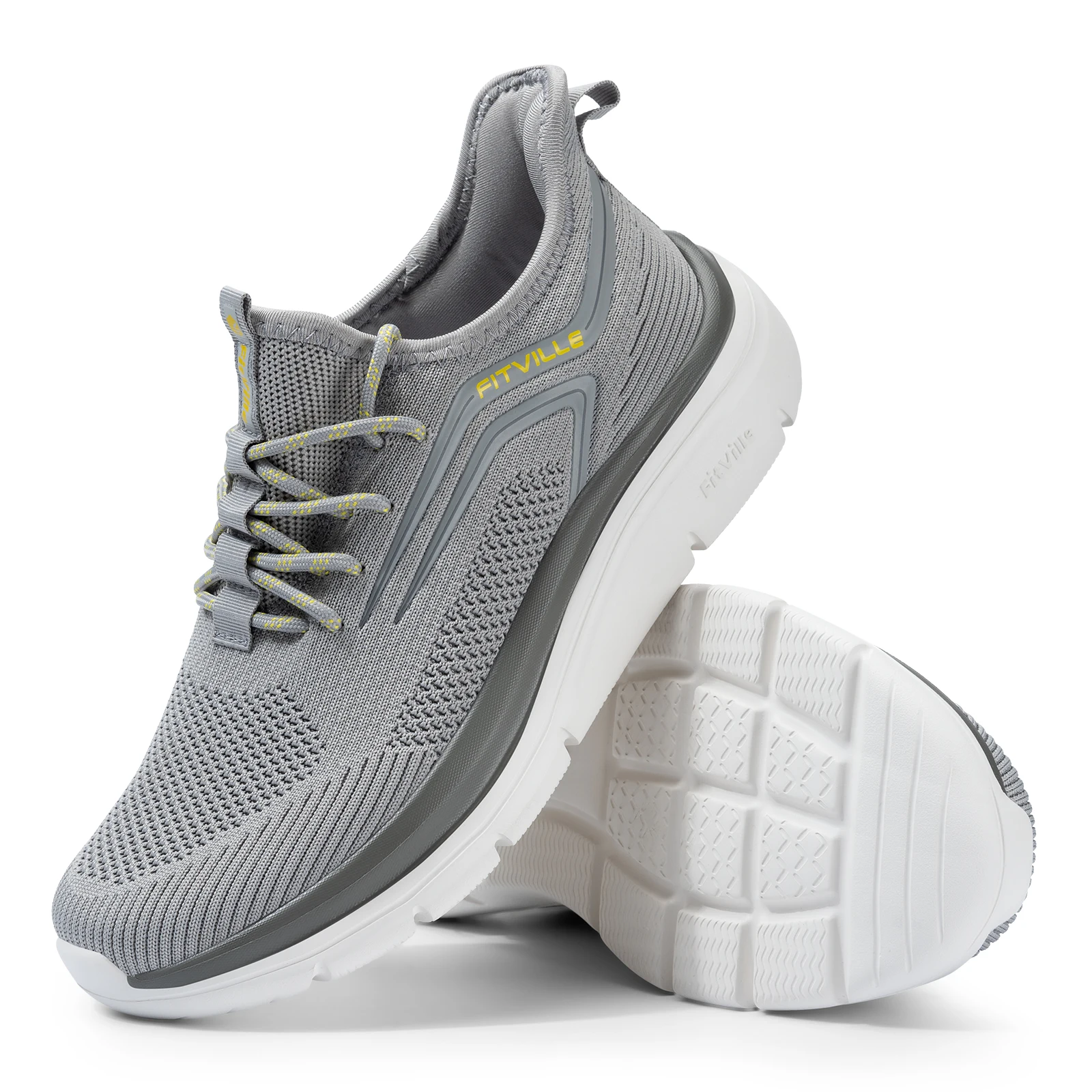 

Fitttington Men's Extra Wide Walking Shoes Lightweight Athletic Sneakers Workout Slip-on Wide Width Shoes For Flat Feet