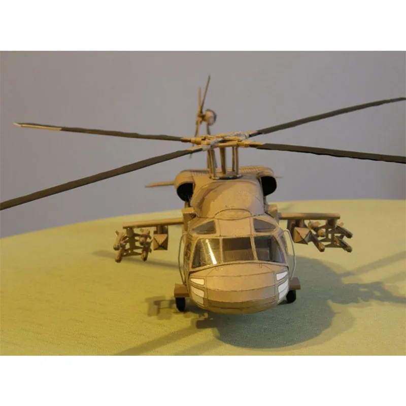 1:33 UH-60 Black Hawk Utility Helicopter S-70A Paper Model Airplane Simulation Collection Gifts Toys for Children Desktop Decor