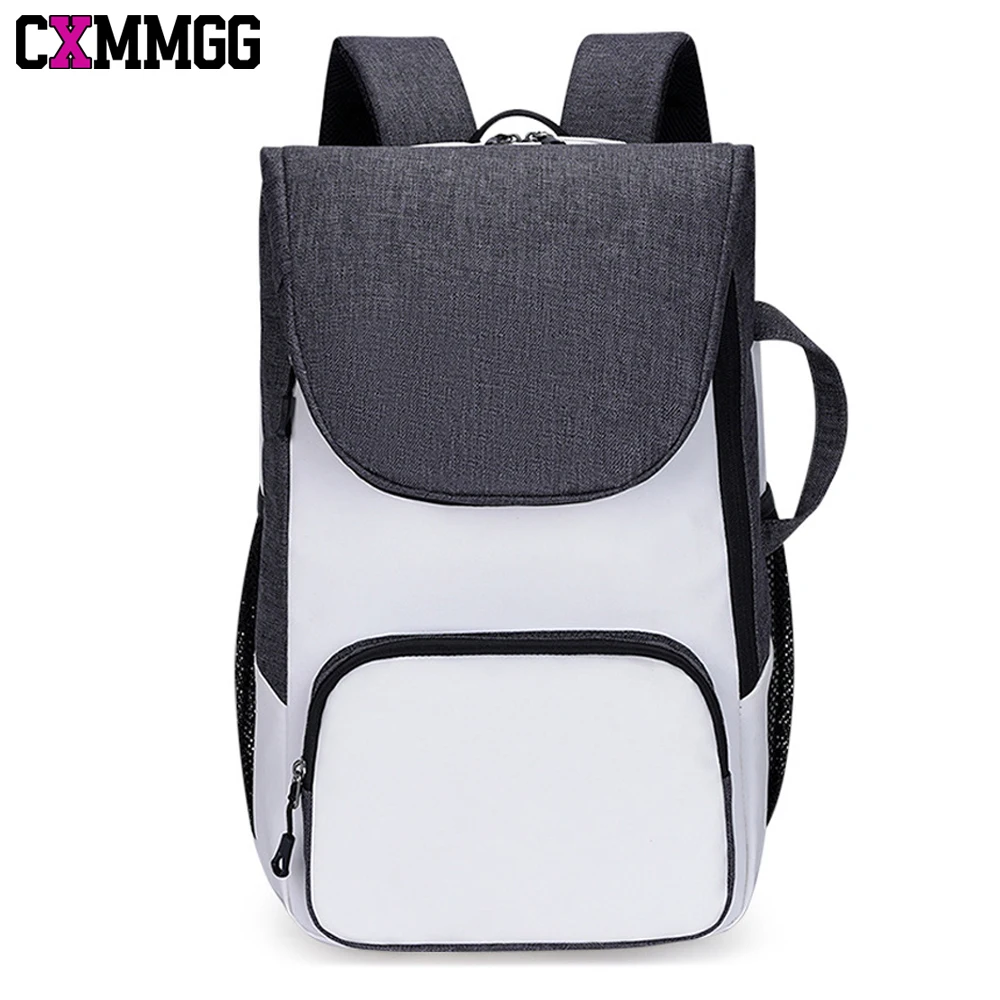 

CXMMGG 1PCS Backpack for Tennis, Badminton, Pickleball,and Squash Rackets with Comfort Padded Straps(White/Black)Holds 2 Rackets