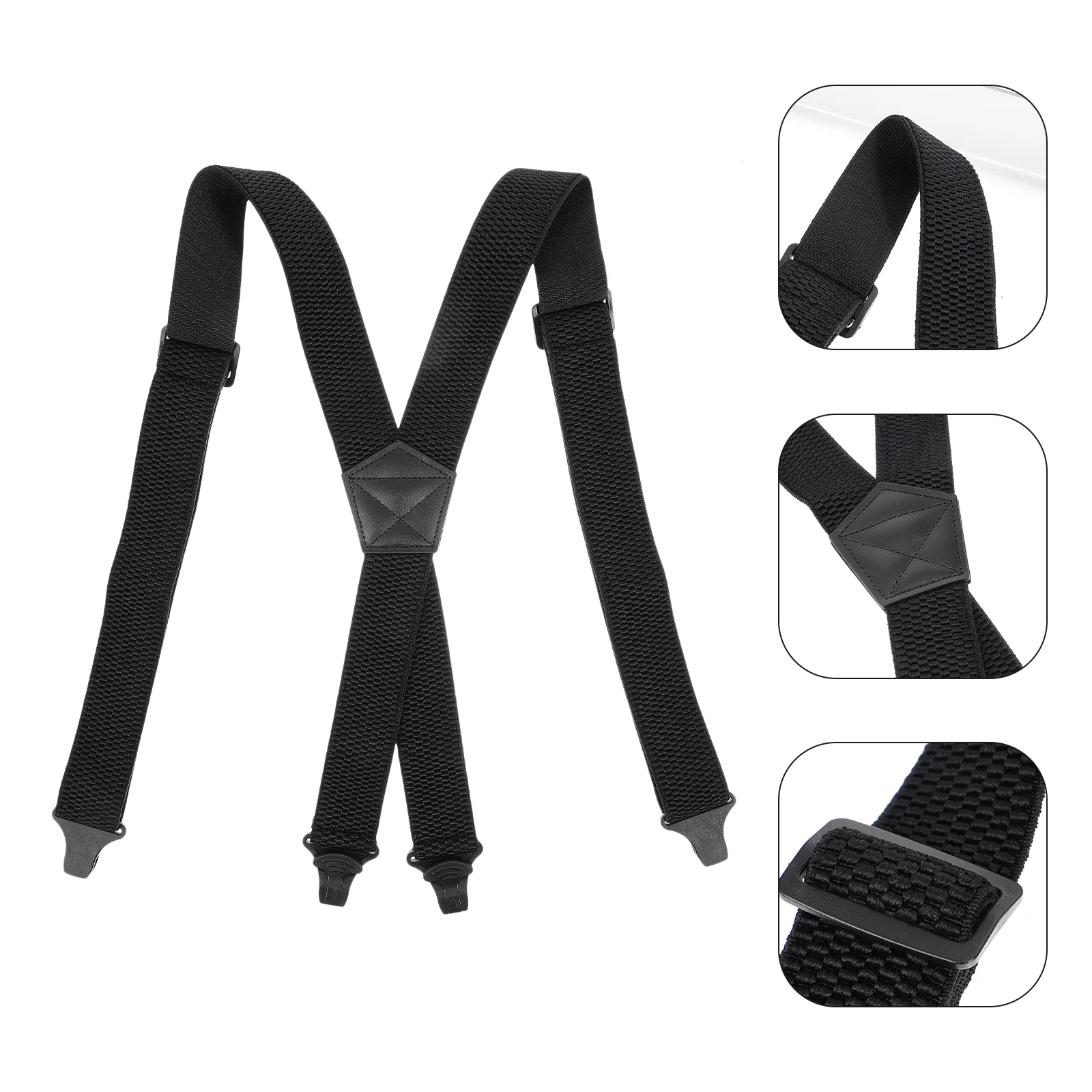 

Hidden Suspenders for Men Straps Elastic Overalls Heavy Duty Black Work Men's Pants